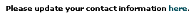 Contact information update link